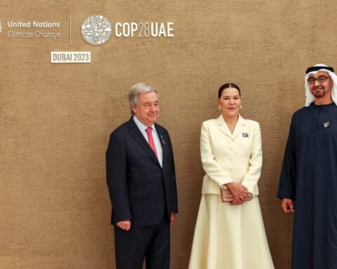 Pie de foto:Antonio Guterres y la Princesa Lalla Hasnaa en la COP 28