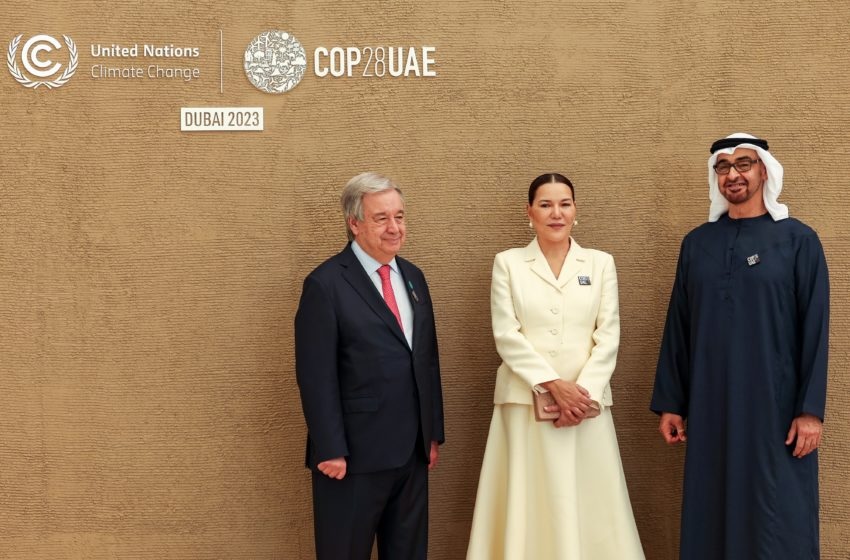 Pie de foto:Antonio Guterres y la Princesa Lalla Hasnaa en la COP 28